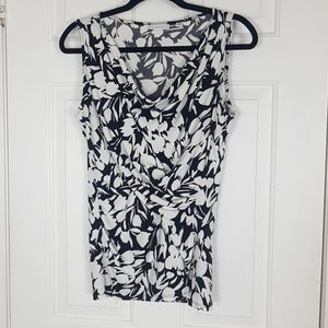 Black and White New York & Co. Sleeveless top